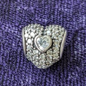 Pandora Pave My Heart Bracelet Charm